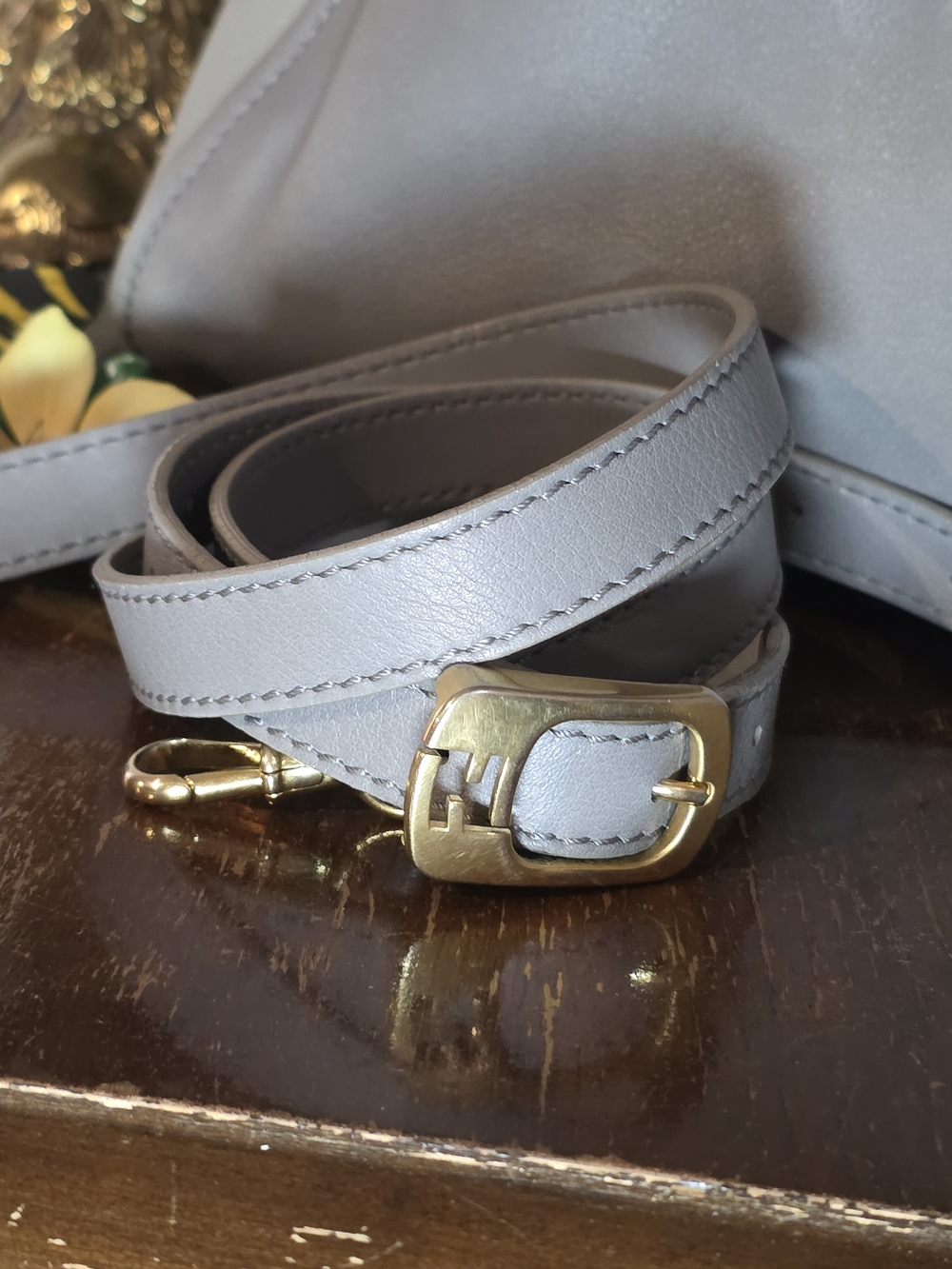 Beautiful Fendi Chameleon Satchel in a highly versatile, neutral colorblock. - Picture 3 of 16